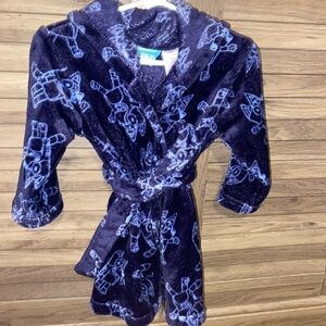 Kids Blue Patterned Pajama Robe